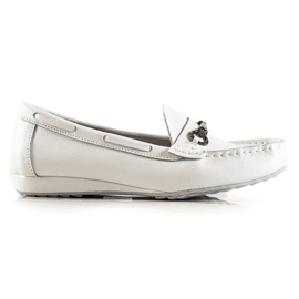 Goodin Mocassini in pelle bianca bianco