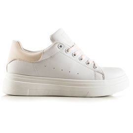Ideal Shoes Sneakers bianche classiche bianco