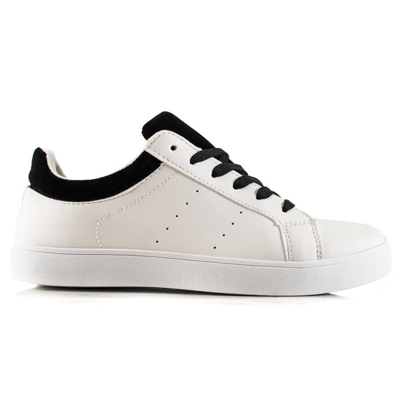 TRENDI Scarpe Sportive Bianche Con Ecopelle bianca nero