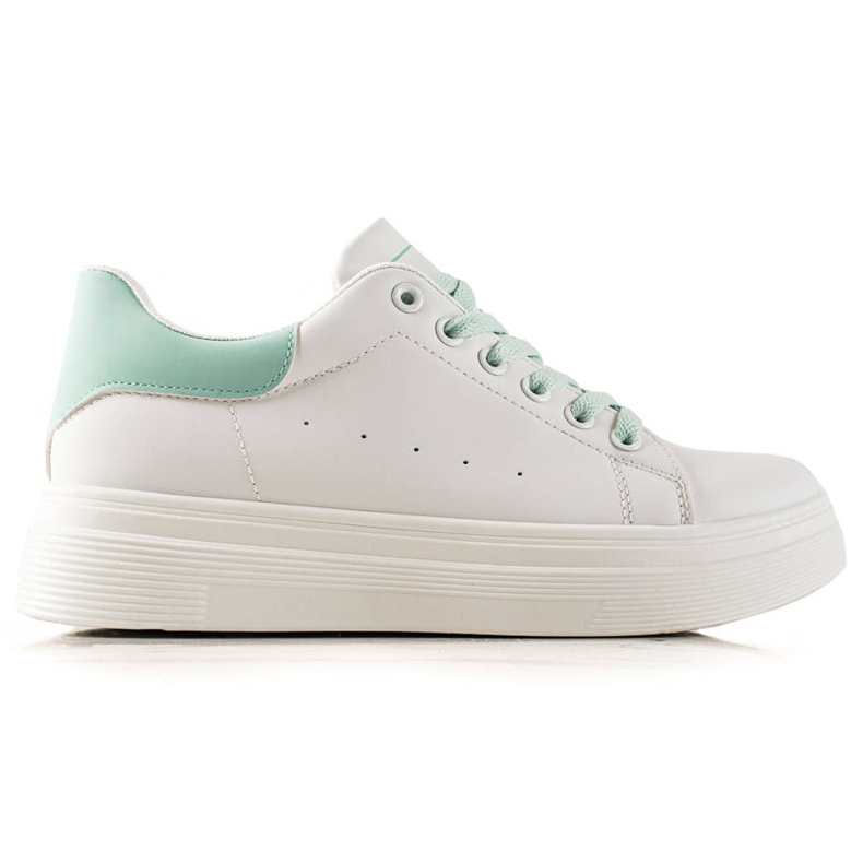 Ideal Shoes Sneakers bianche classiche bianca verde