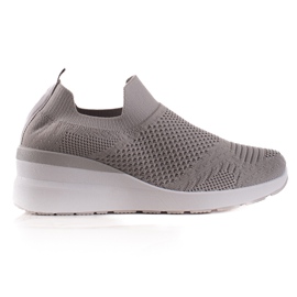 Goodin Sneakers slip-on con zeppa grigio