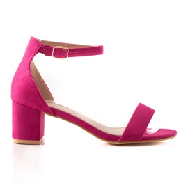 Sabatina Sandali con tacco fucsia rosa