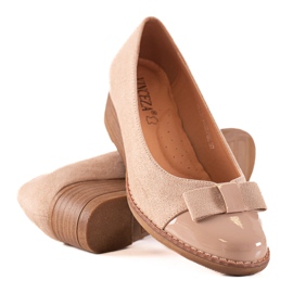 Décolleté con broccato Vinceza beige