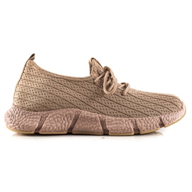 TRENDI Scarpe sportive marroni beige