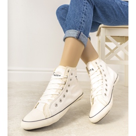 # danneggiato # Sneakers donna Torna bianche alla caviglia # DANNEGGIATO # bianco