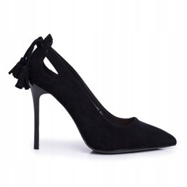 PS1 Tacchi Alti Donna In Pelle Scamosciata Con Spitz Nero Leven