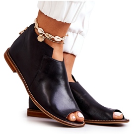 Stivali in pelle con tacco alto Laura Messi neri 2324 nero