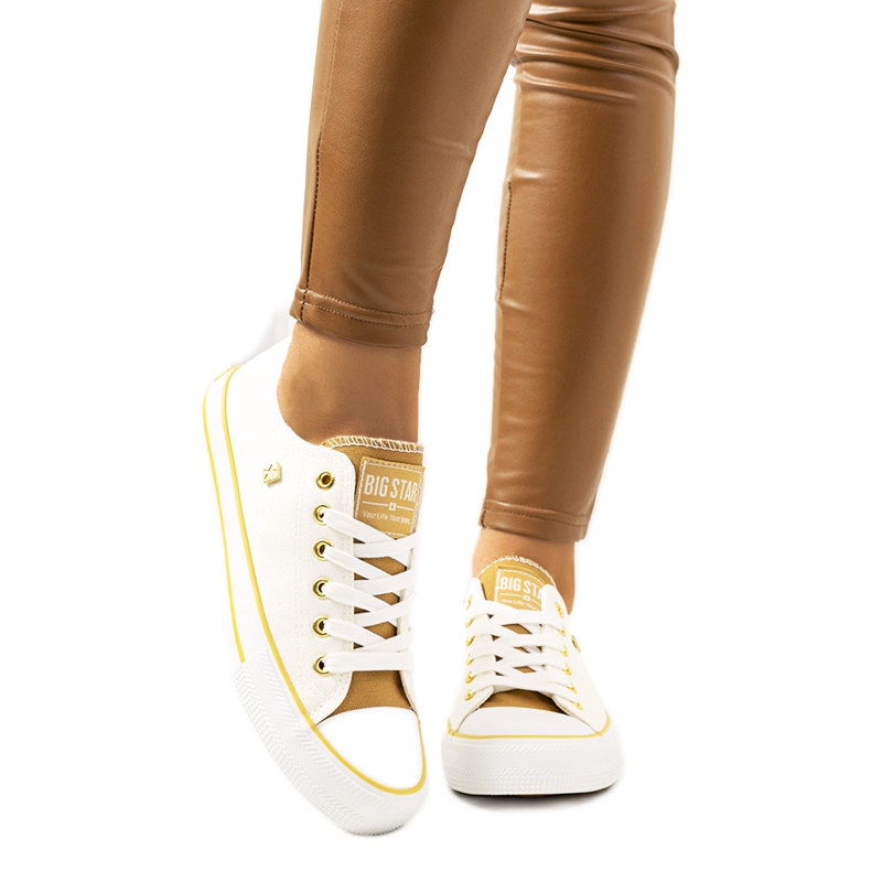 Sneakers da donna Big Star bianche HH274458 beige bianca