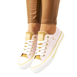 Sneakers da donna Big Star rosa HH274455 beige