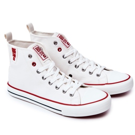Sneakers Alte Da Uomo In Pelle Big Star JJ174071 Bianche bianco