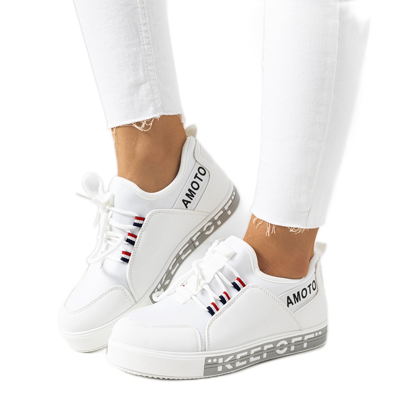 Sneakers da donna Burges bianche bianca