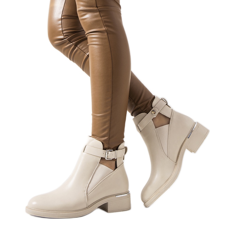 Stivali beige da donna Fern