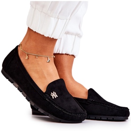PS1 Mocassini da donna in pelle scamosciata neri Madelyn nero