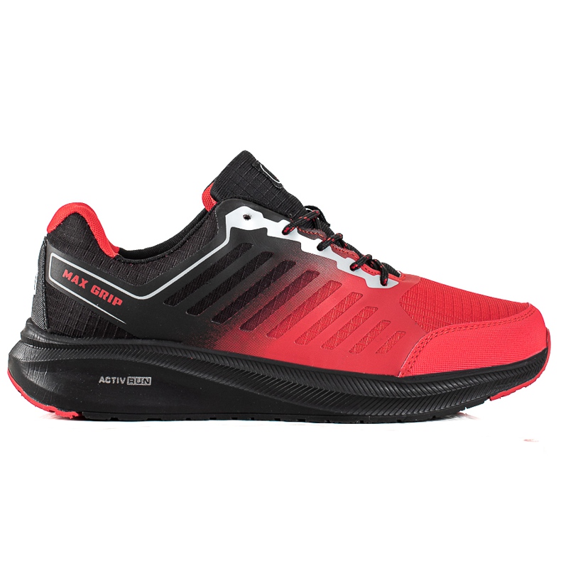 DK Scarpe sportive da uomo sulla piattaforma nero rosso