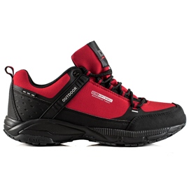Scarpe da trekking da uomo DK nero rosso