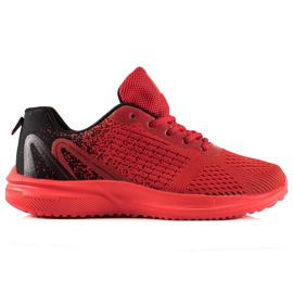 TRENDI Scarpe sportive da uomo nero rosso