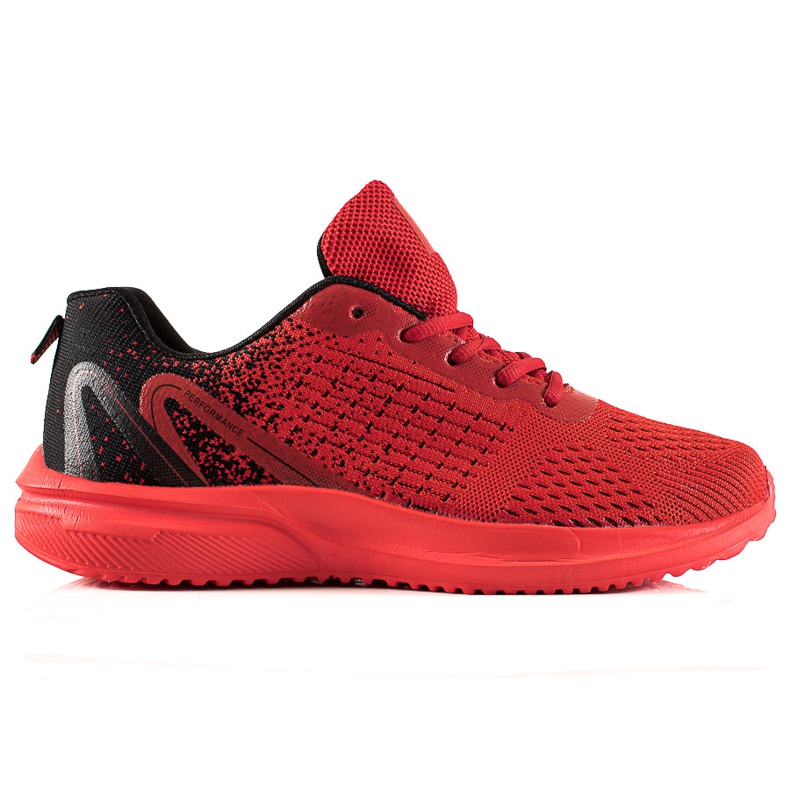 TRENDI Scarpe sportive da uomo nero rosso