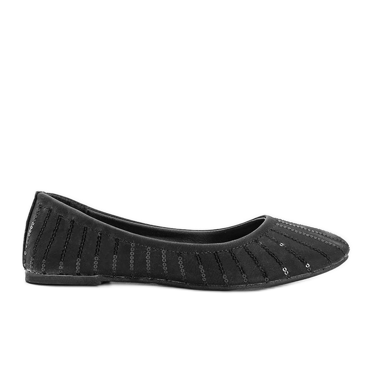 Ballerine nere con paillettes Boo nero