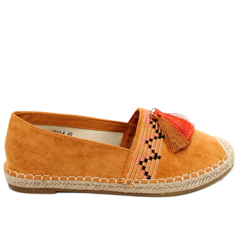 Espadrillas Boho con frange Birna Camel marrone