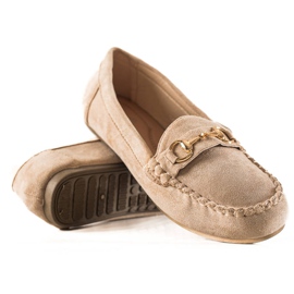 TRENDI Comodi mocassini con ornamento beige