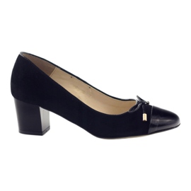Pompe in pelle con un fiocco nero Sagan 2275