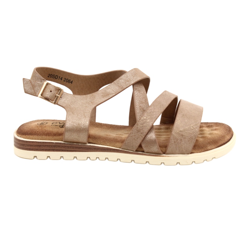 Golden Metallic Women's Evento 20SD14-2064 Sandals marrone