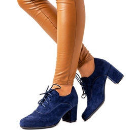 Stivaletti blu navy sul palo Bird