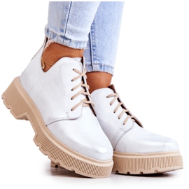 Brogues On The Massive Sole Nicole White-Silver 2701 bianco argento