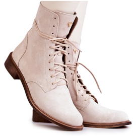 Stivali in camoscio Nicole Beige chiaro 2697
