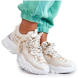Sneakers Su Una Suola Massiccia Beige Il Tuo Stile
