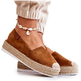 FB2 Espadrillas slip-on in camoscio Lesley color cammello marrone