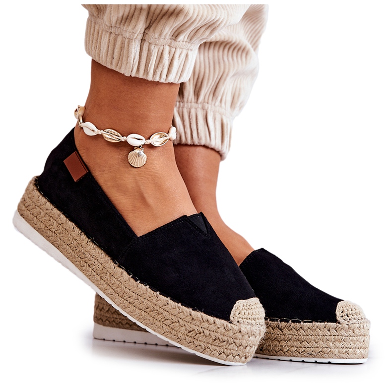 FB2 Espadrillas slip-on in pelle scamosciata Lesley nere nero