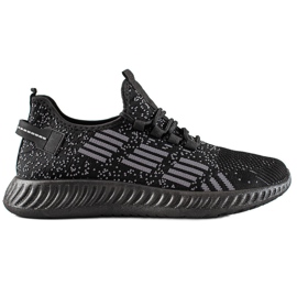 TRENDI Scarpe sportive da uomo leggere nero