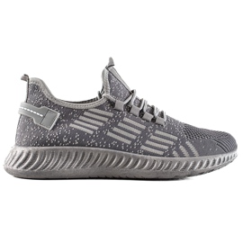 TRENDI Scarpe sportive da uomo leggere grigio