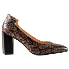 TRENDI Décolleté eleganti marrone multicolore