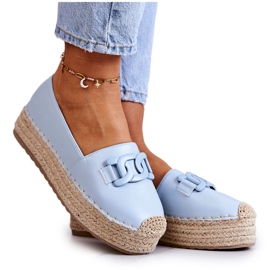 FB2 Espadrillas Classiche Sulla Piattaforma Blu Julianne