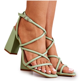 FJ1 Sandali classici con tacco Lucetta verde