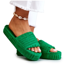 FJ1 Ciabatte Sulla Piattaforma Verde Lilly