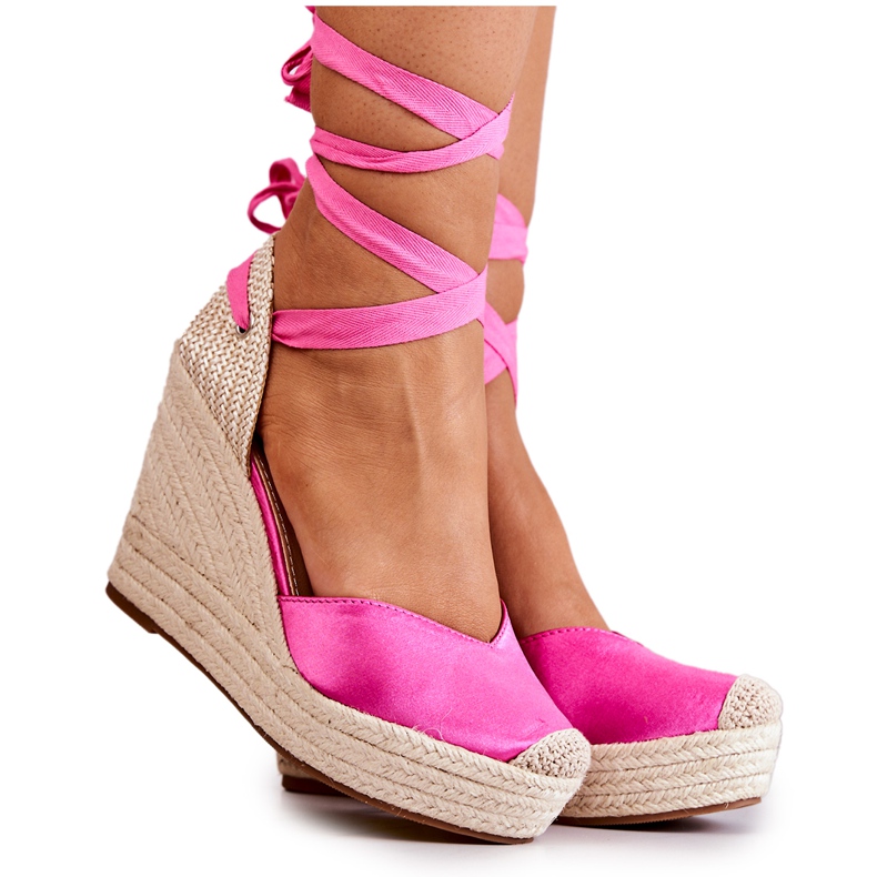 FS1 Espadrillas, Sandali Con Zeppe Rosa Fantastico beige