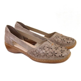 Scarpe traforate W Rieker 41356 beige