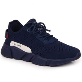 Scarpe sportive in tessuto Big Star W JJ274274 blu navy