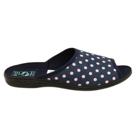 Ciabatte da donna Adanex Sara a pois 24961 blu navy rosa
