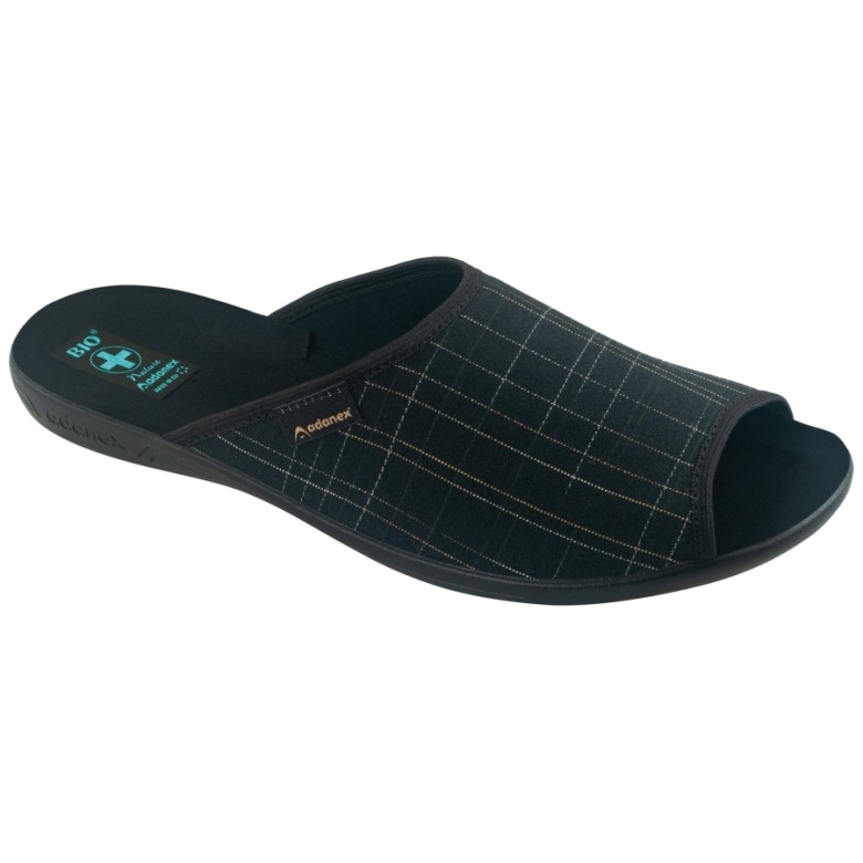 Pantofole da uomo Adanex Pantofole 25954 nere nero