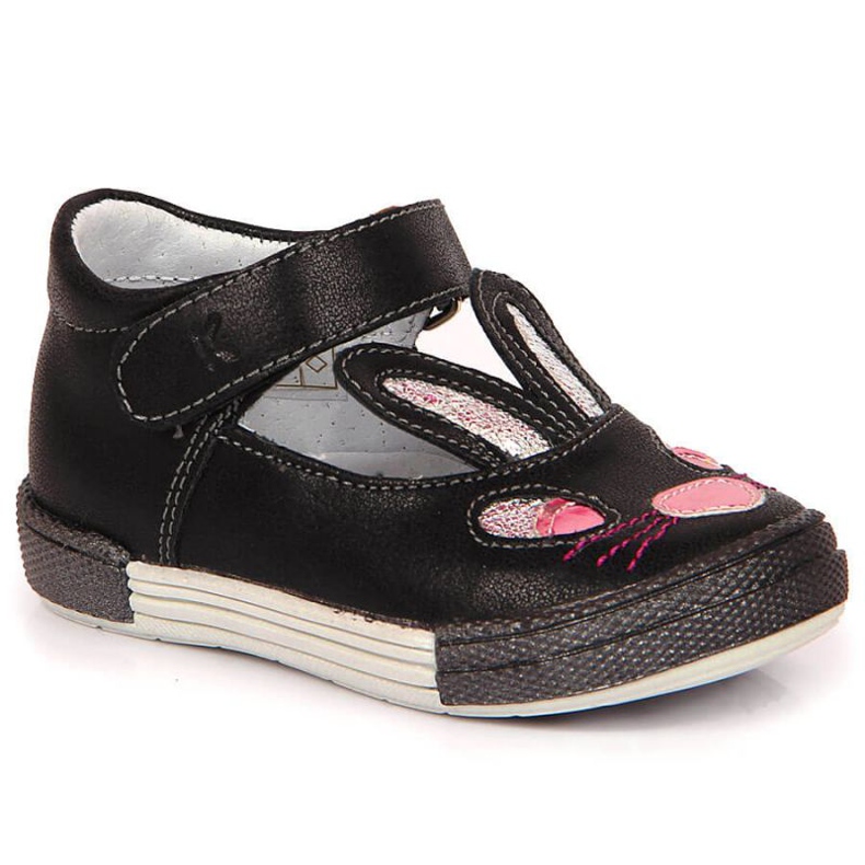Scarpe con velcro per coniglietti Kornecki Jr 6480 nere nero