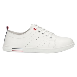 Sneakers da donna legate Filippo DP3508 Bianche bianco
