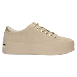 Creepers in pelle beige Filippo DP3533