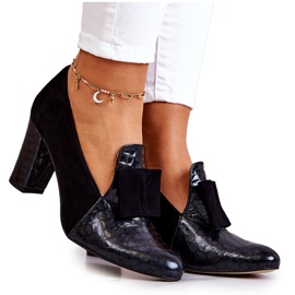 PA2 Décolleté Kathleen in pelle scamosciata nera nero