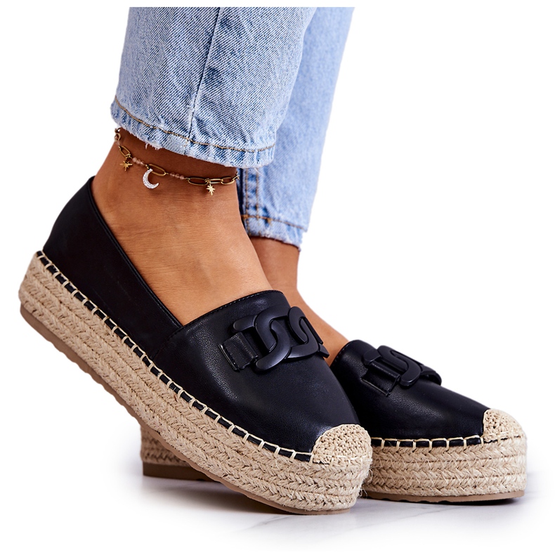 FB2 Espadrillas classiche su piattaforma Julianne nera nero