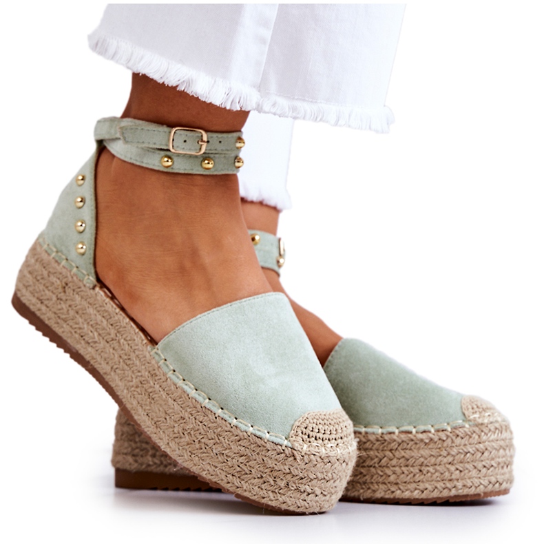 FB2 Sandali espadrillas Lillian verdi con getti verde