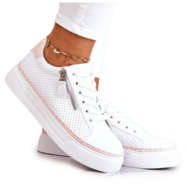 FB2 Scarpe Sportive Sulla Piattaforma Louis Bianca E Rosa
